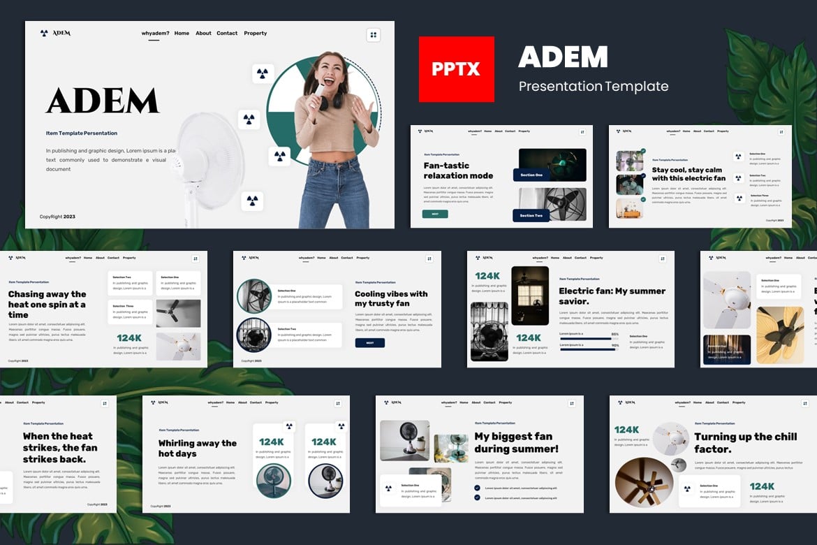 Template Presentasi Powerpoint Adem - Desain Modern dan Profesional untuk Semua Kebutuhan