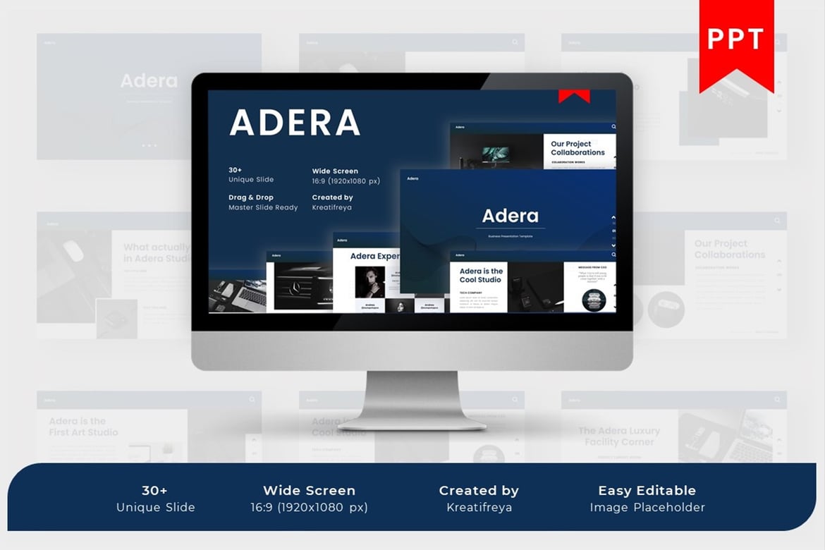 ADERA - Template PowerPoint Bisnis yang Menarik