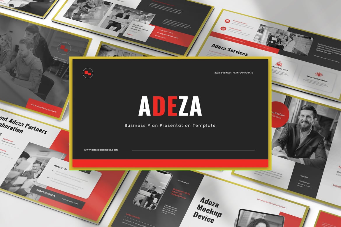 Template Presentasi Bisnis Adeza - PowerPoint yang Menarik