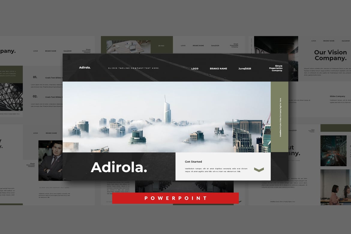 Template PowerPoint Adirola yang Menarik untuk Presentasi Anda