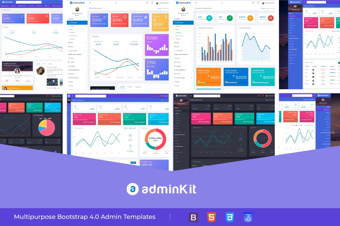AdminKit - Template Website Admin Bootstrap Serbaguna
