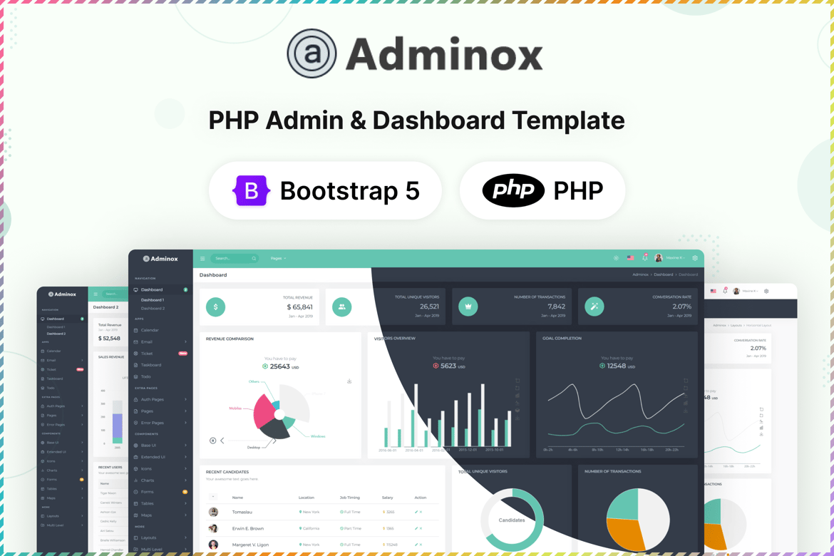 Adminox - Template Website PHP untuk Admin & Dashboard yang Modern