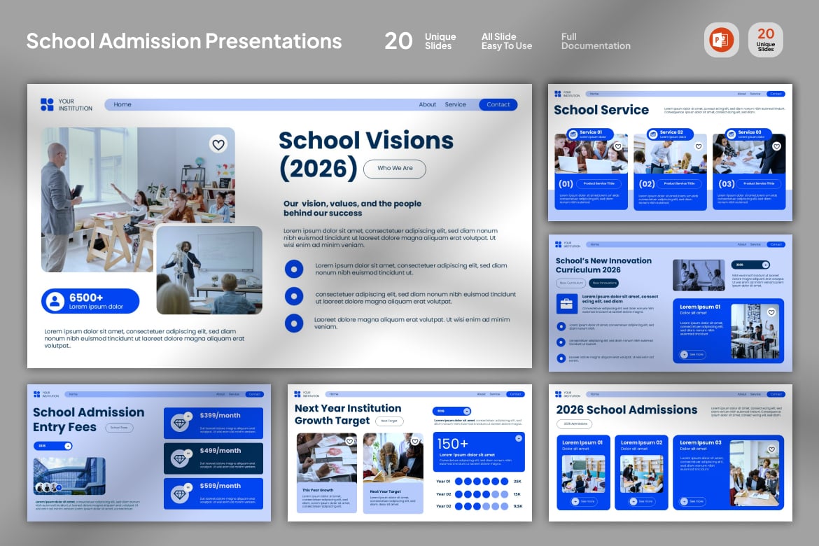 Template Presentasi PowerPoint Sekolah yang Menarik