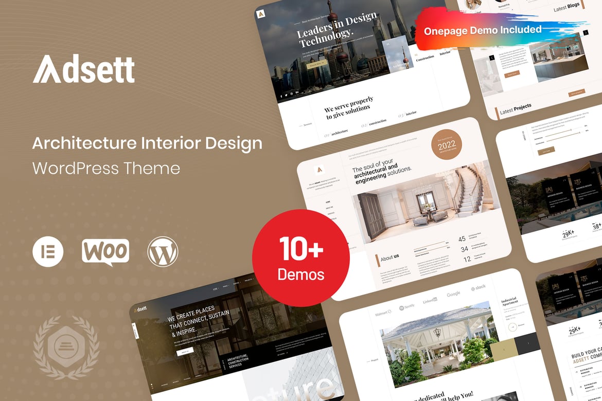 Adsett - Tema WordPress Arsitektur Modern dan Elegan