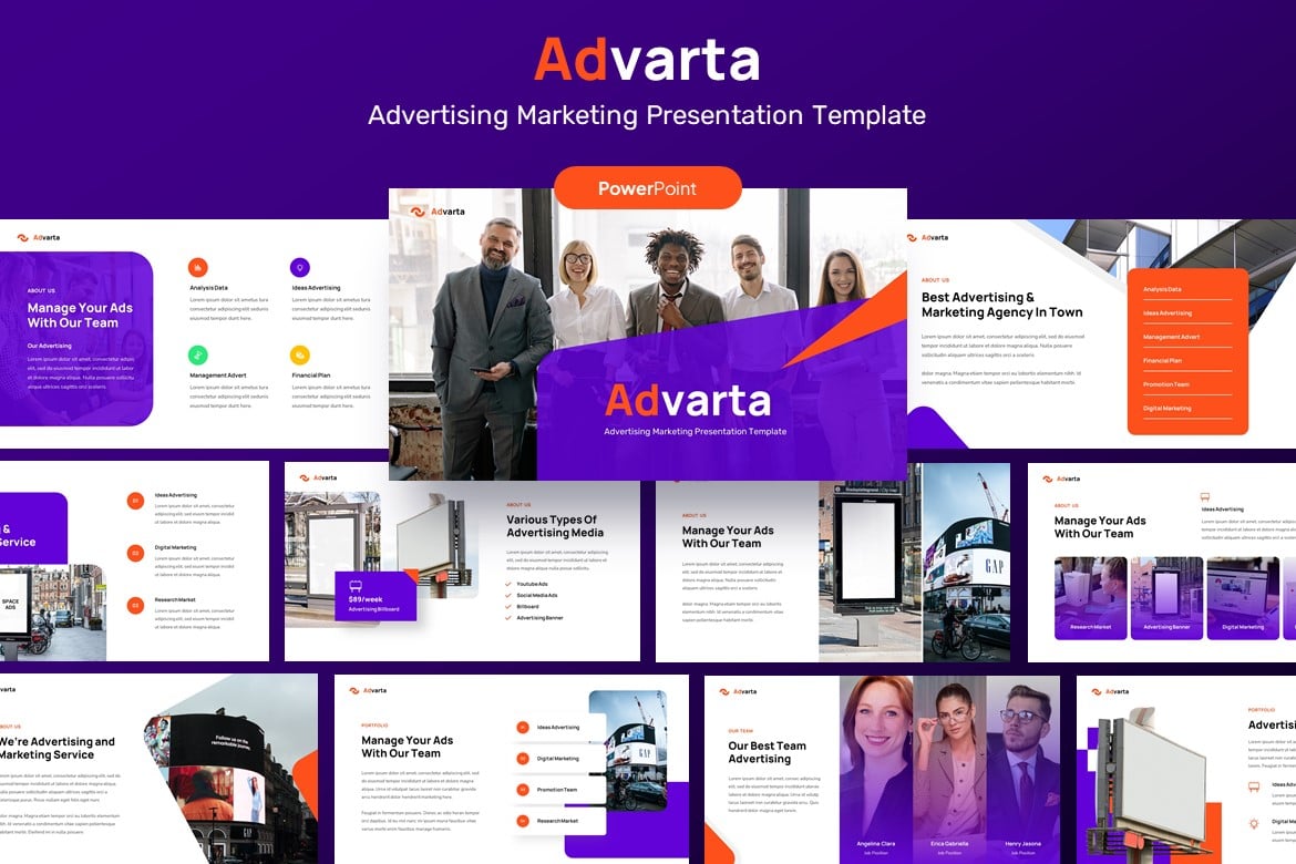 Advarta - Template Presentasi PowerPoint untuk Iklan dan Pemasaran