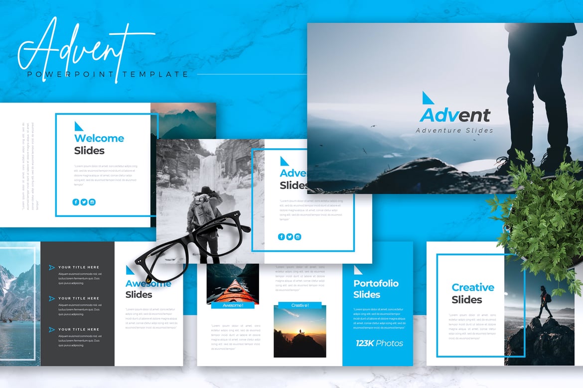 Template Presentasi ADVENT - PowerPoint untuk Petualangan Bisnis Anda