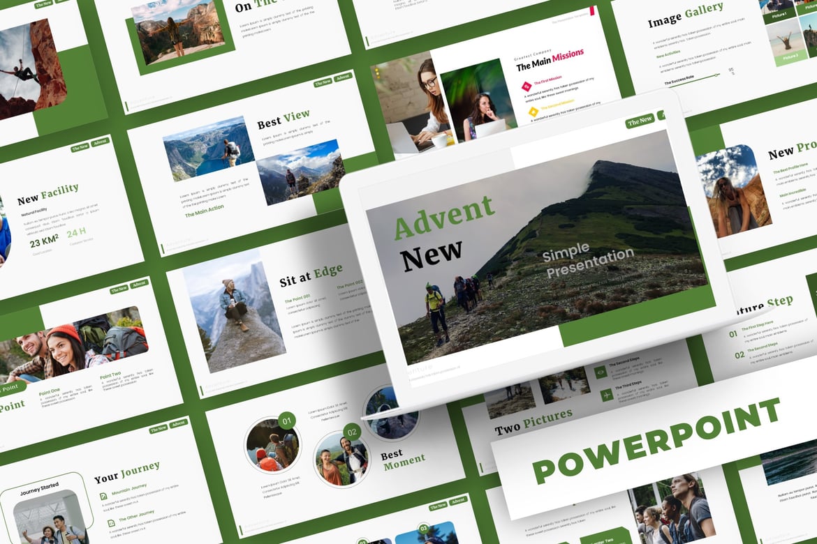 Template PowerPoint Advent Baru - Solusi Presentasi Profesional