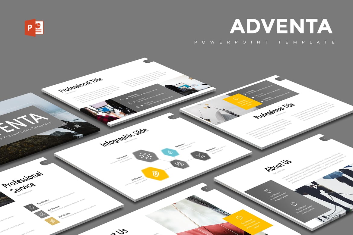 Template PowerPoint Adventa - Solusi Presentasi Serbaguna