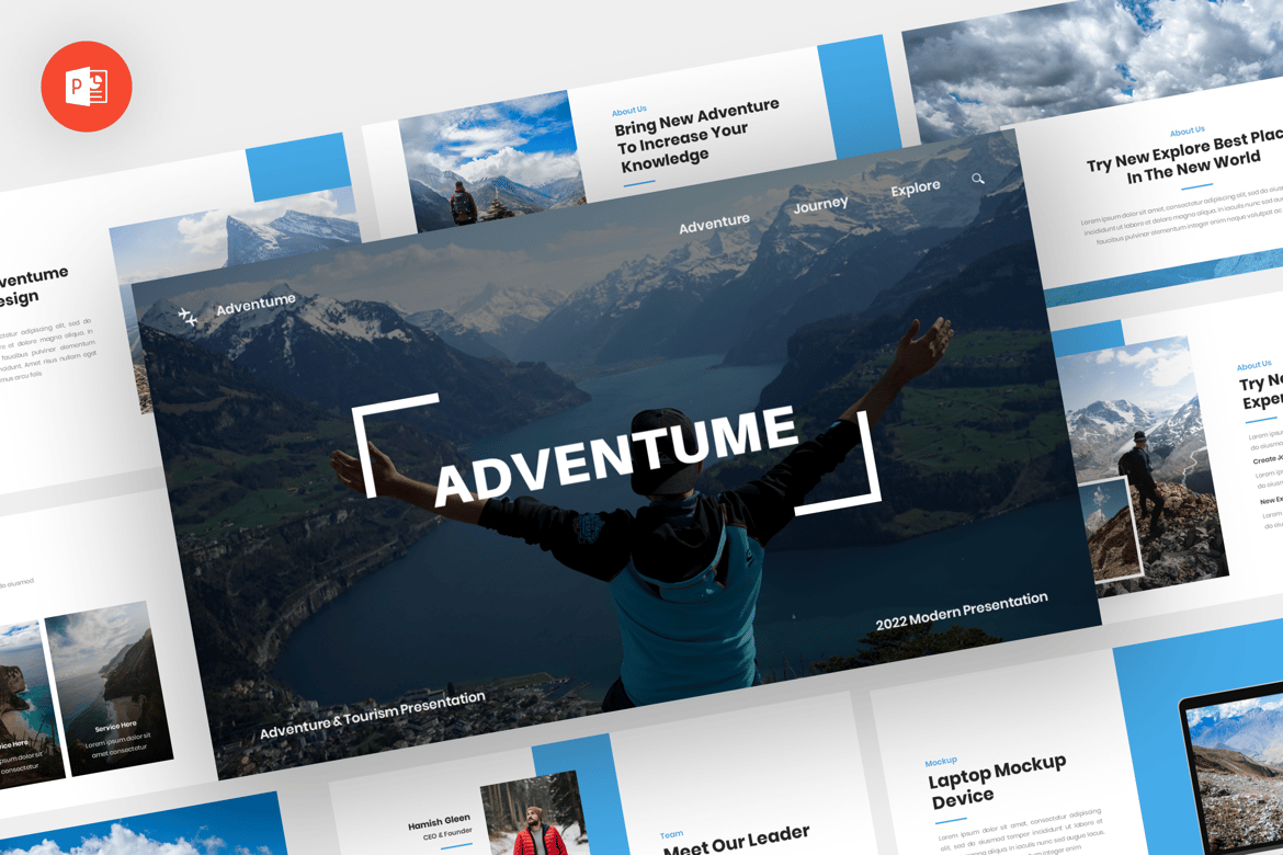 Adventume - Template Powerpoint Petualangan yang Menarik