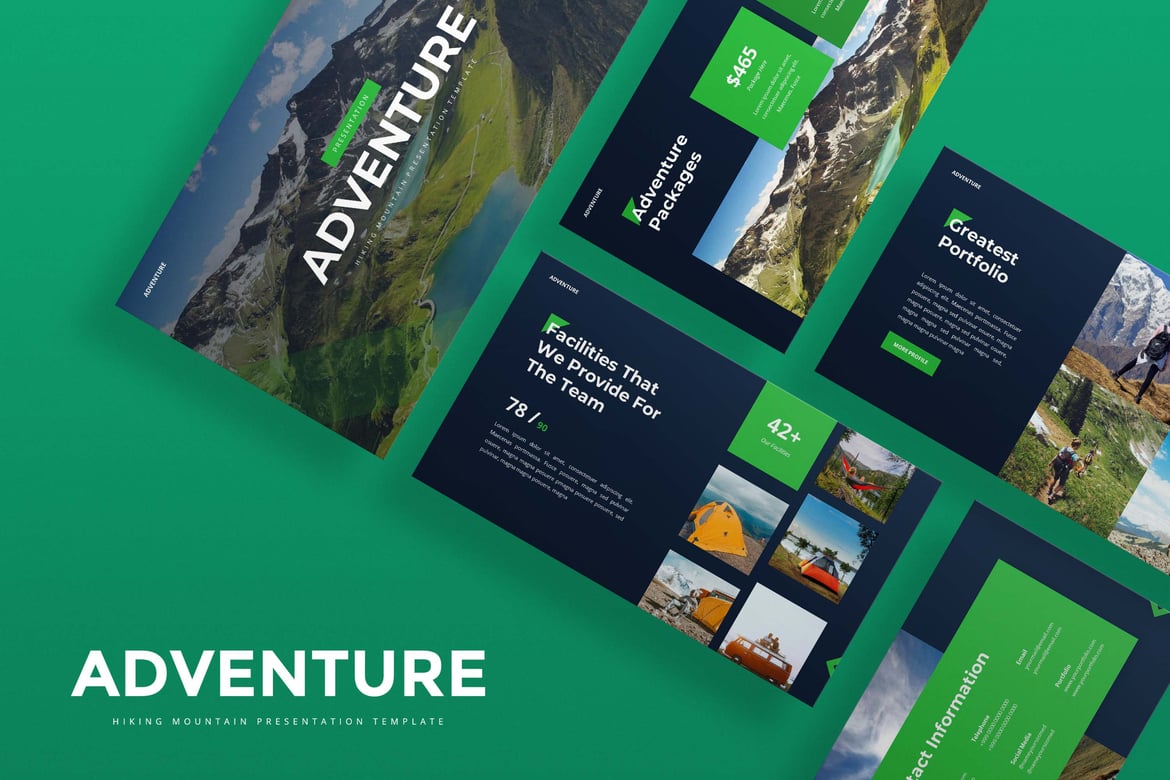 Template Presentasi Powerpoint Petualangan yang Menarik