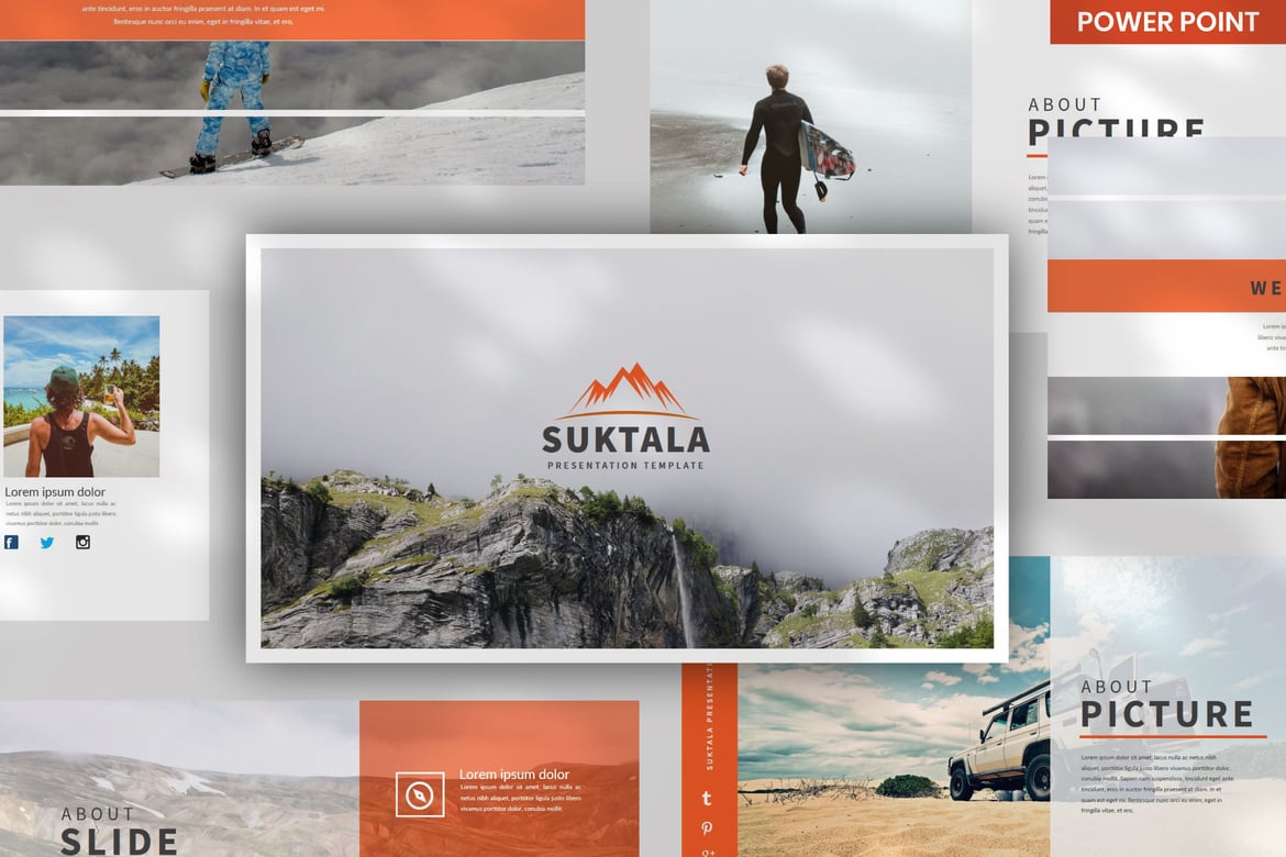 Template Presentasi PowerPoint Petualangan yang Menarik