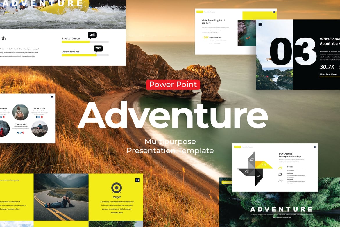 Template PowerPoint Petualangan yang Menarik dan Multifungsi