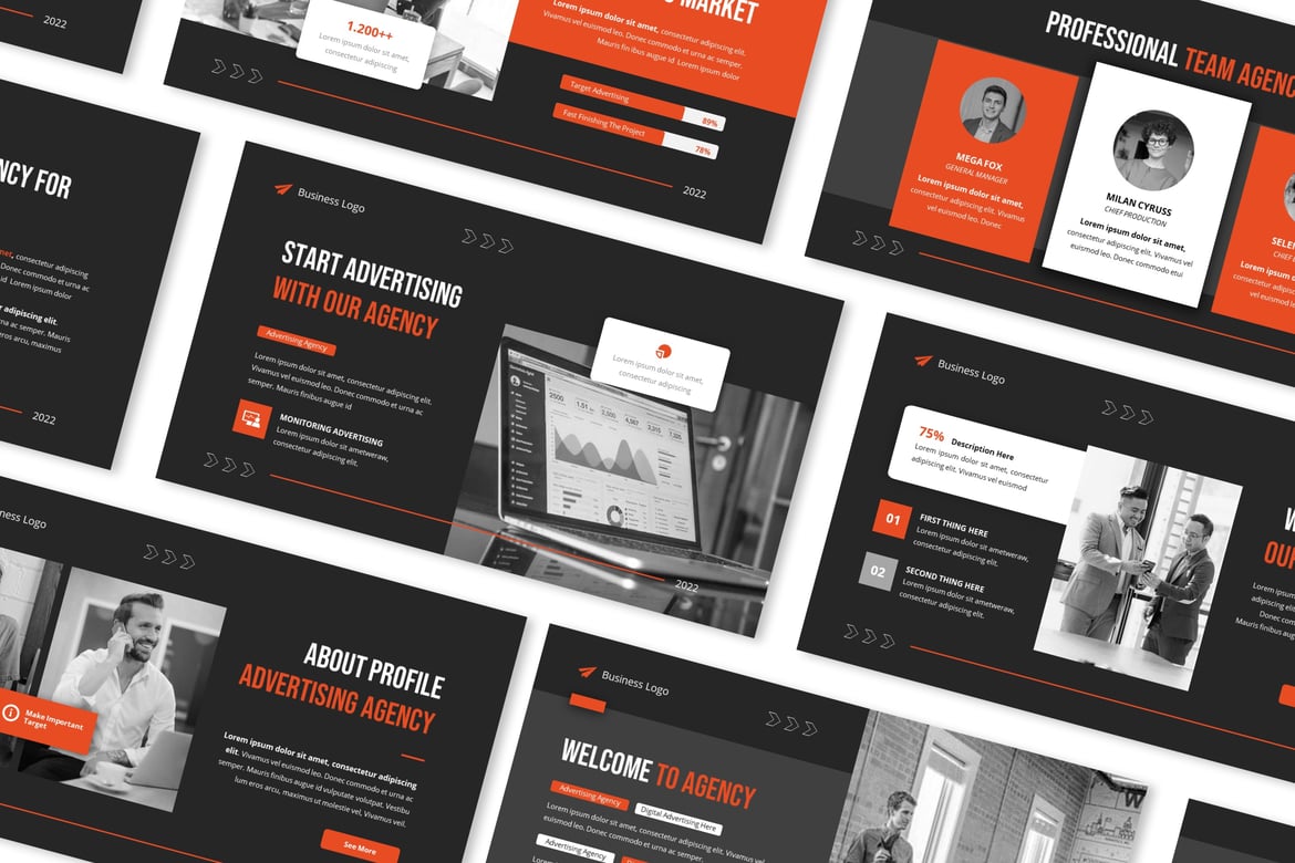 Template Presentasi PowerPoint untuk Agensi Iklan yang Menarik dan Profesional