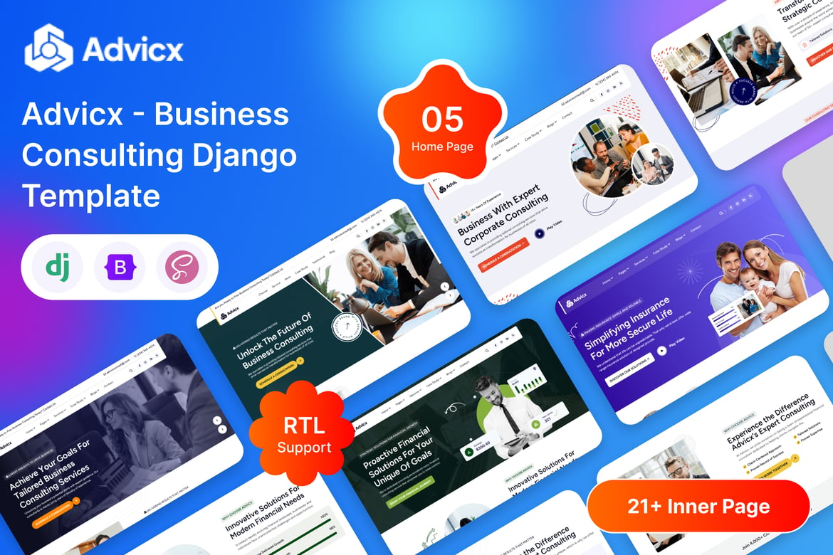 Advicx - Template Website Konsultasi Bisnis Berbasis Django