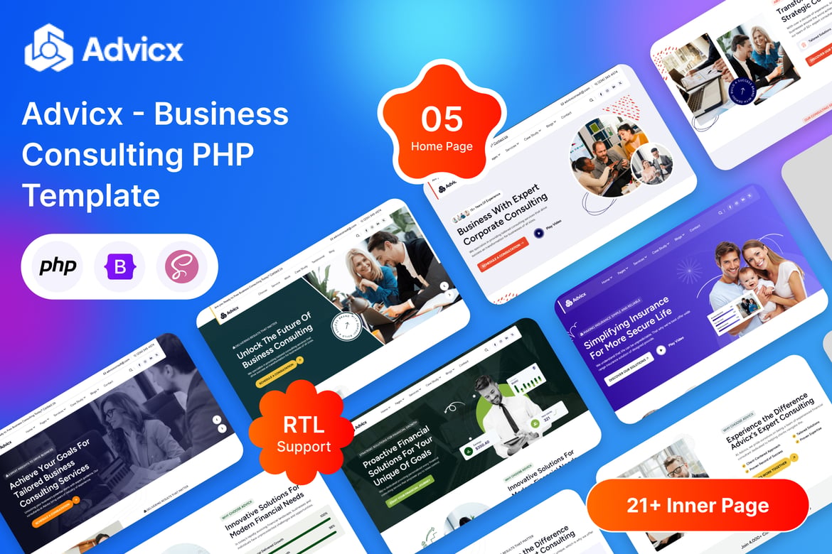 Template Web Advicx - Konsultasi Bisnis dan Keuangan yang Modern
