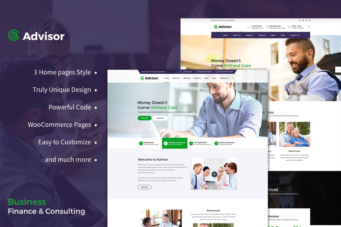 Template Website Advisor | Solusi Profesional untuk Bisnis dan Keuangan