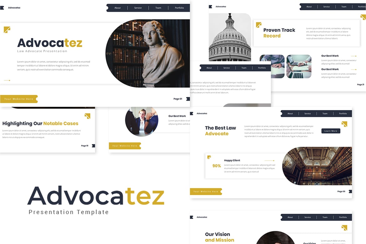 Template Powerpoint Advocatez - Solusi Presentasi Hukum Anda