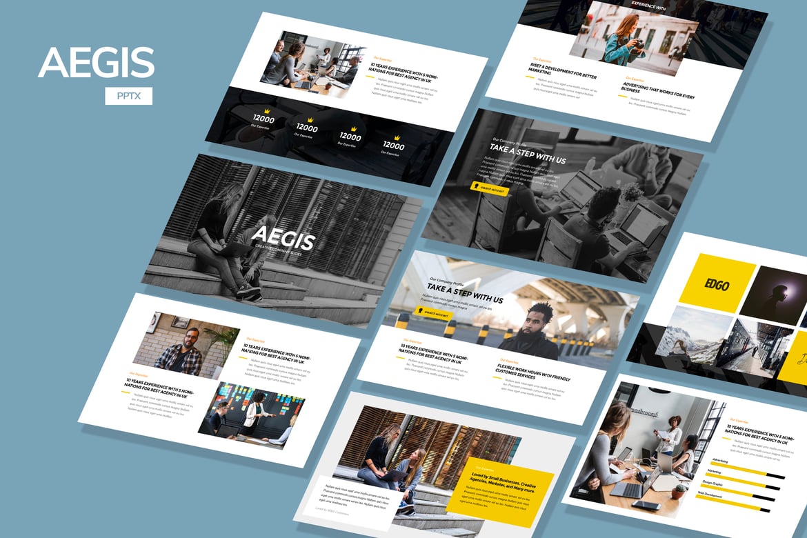 AEGIS - Template Powerpoint Modern untuk Agensi
