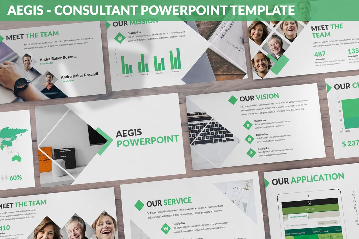 Aegis - Template Powerpoint Konsultan Modern dan Profesional