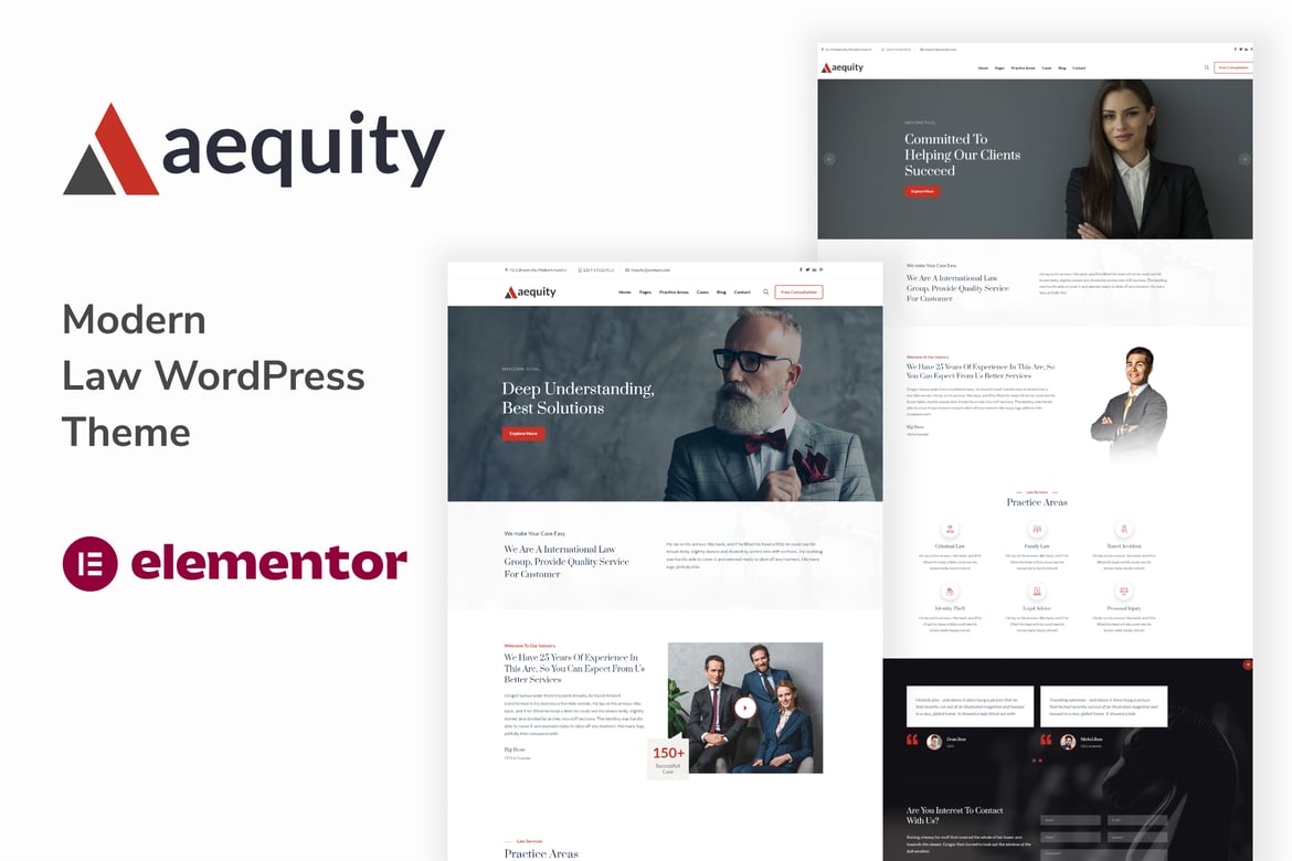 Aequity - Tema WordPress Profesional untuk Pengacara dan Firma Hukum