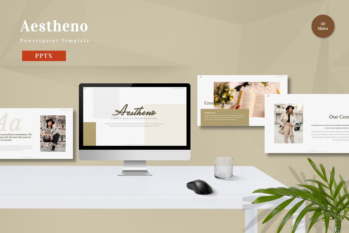 Aestheno - Template PowerPoint yang Menarik dan Profesional