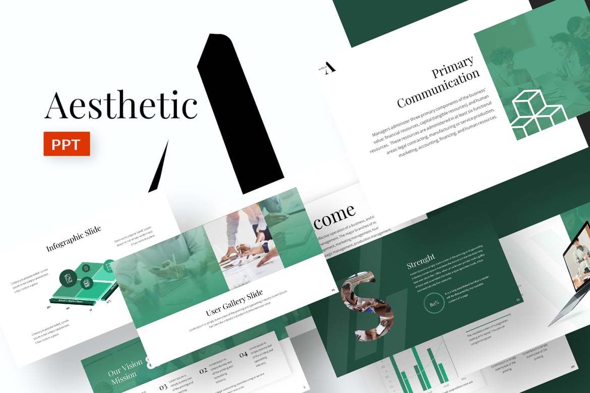 Template Powerpoint Estetika - Presentasi Bisnis yang Menarik