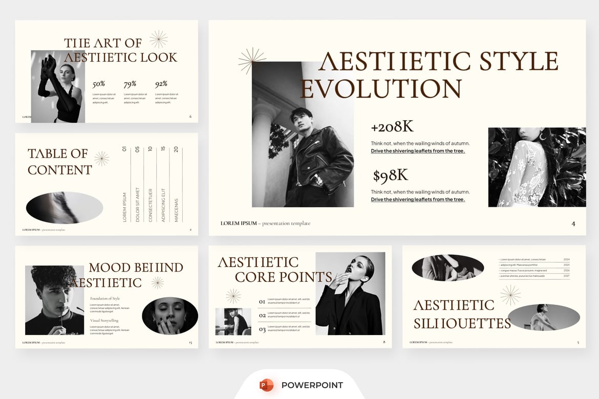 Template Presentasi Fashion Aesthetic yang Elegan