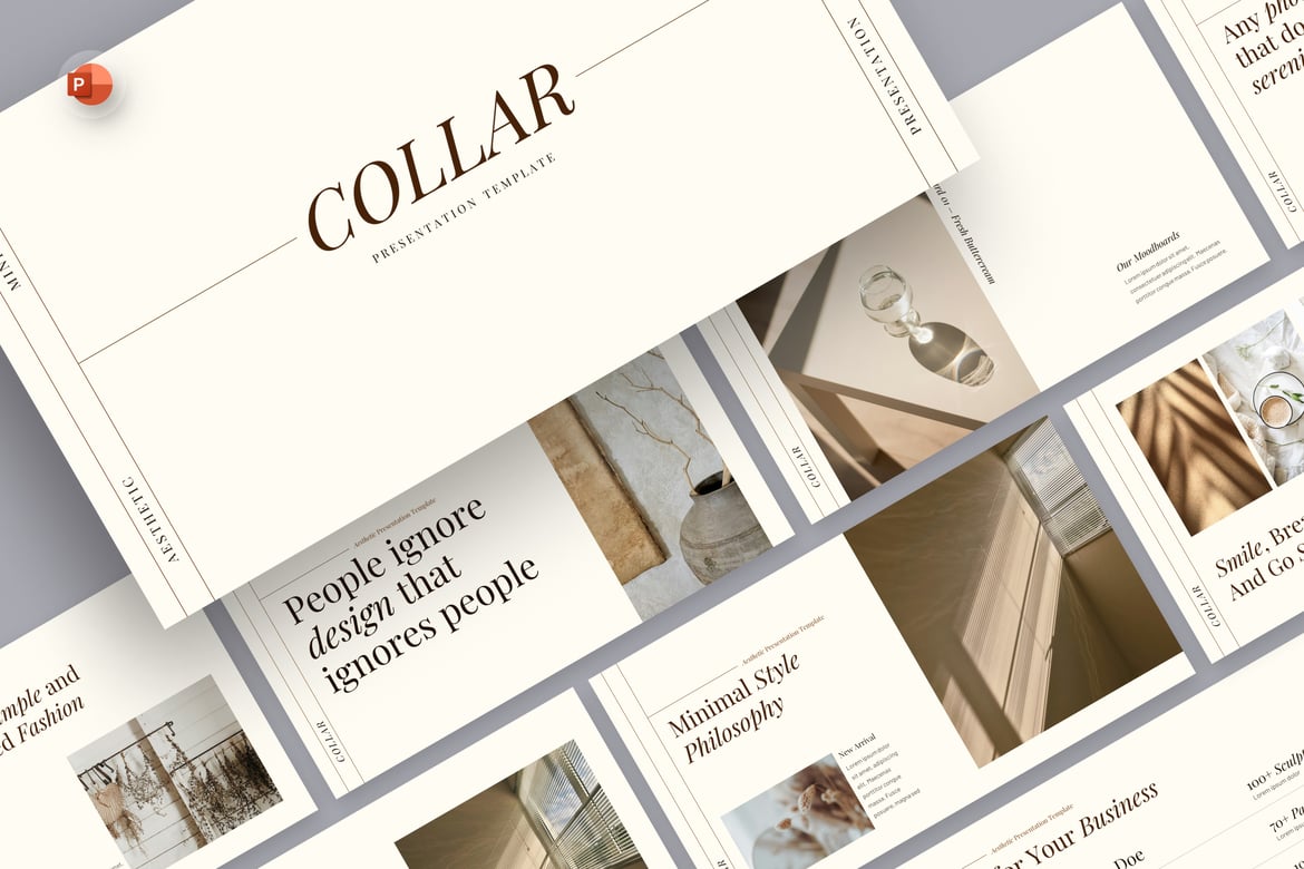 Template PowerPoint Minimalis Aesthetic yang Menarik
