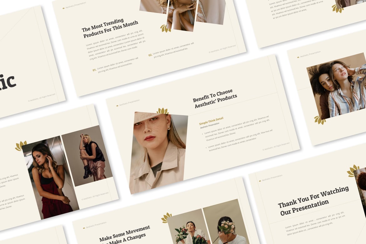 Template Presentasi PowerPoint Estetis untuk Bisnis Anda