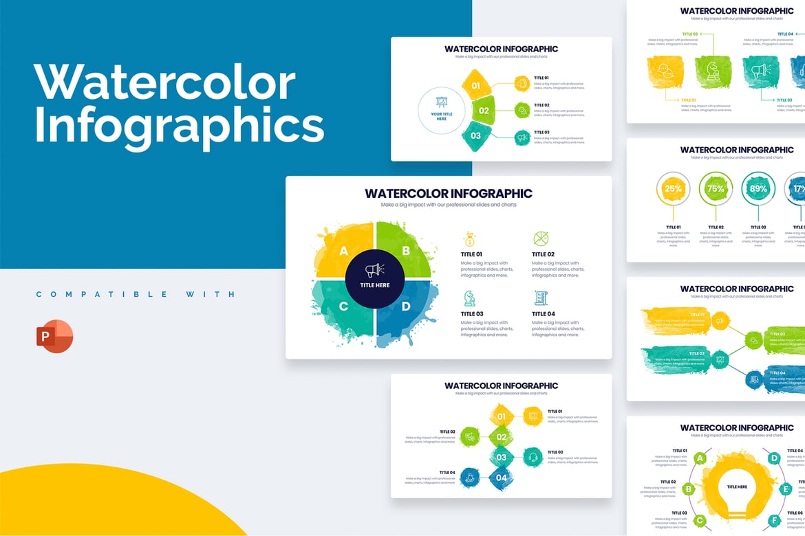 Template Presentasi PowerPoint Watercolor Aesthetic yang Menawan