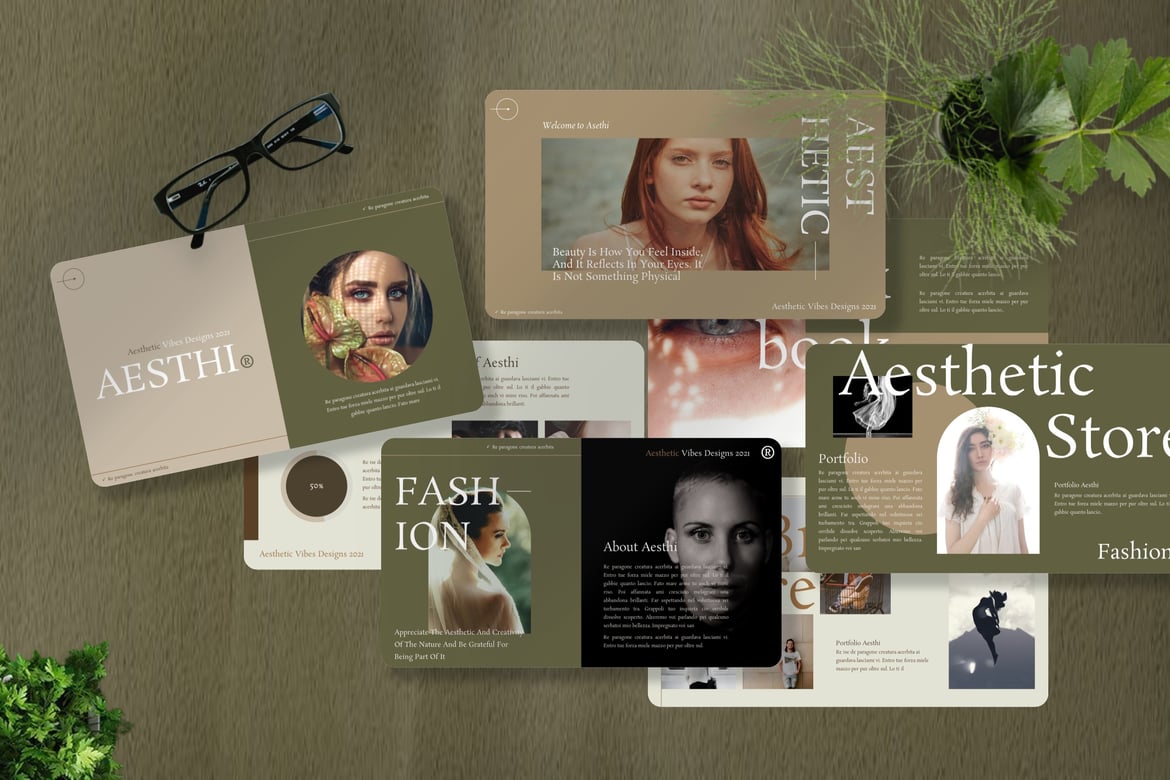 Template Presentasi Aesthi - Solusi Estetis untuk PowerPoint Anda