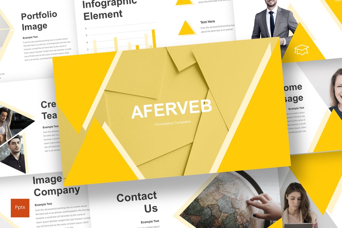 Aferveb - Template Powerpoint Kreatif dan Minimalis
