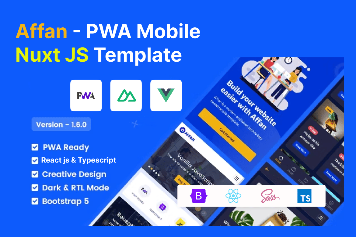 Template Web Affan - Template Mobile PWA Nuxt JS Terbaru