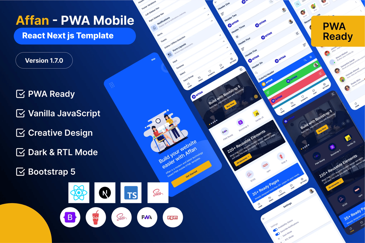 Template Web Affan - Solusi PWA Mobile dengan Next.js