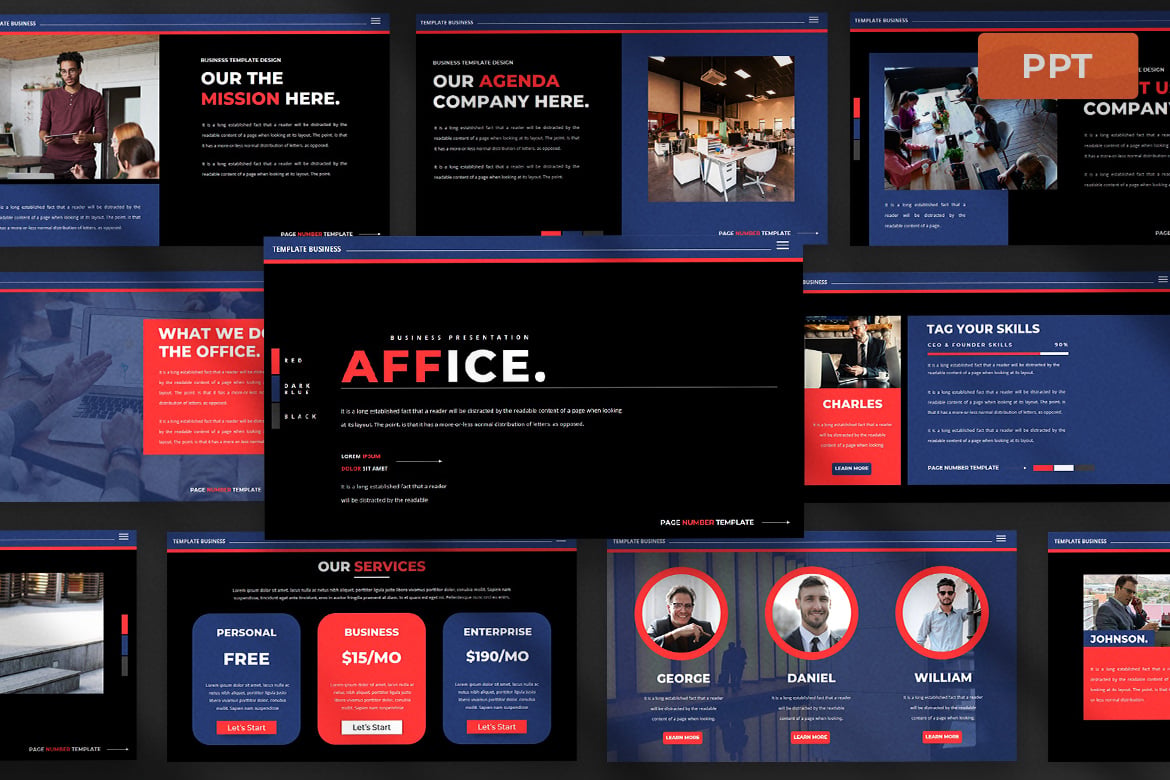 Template Presentasi PowerPoint Affice - Modern dan Elegan