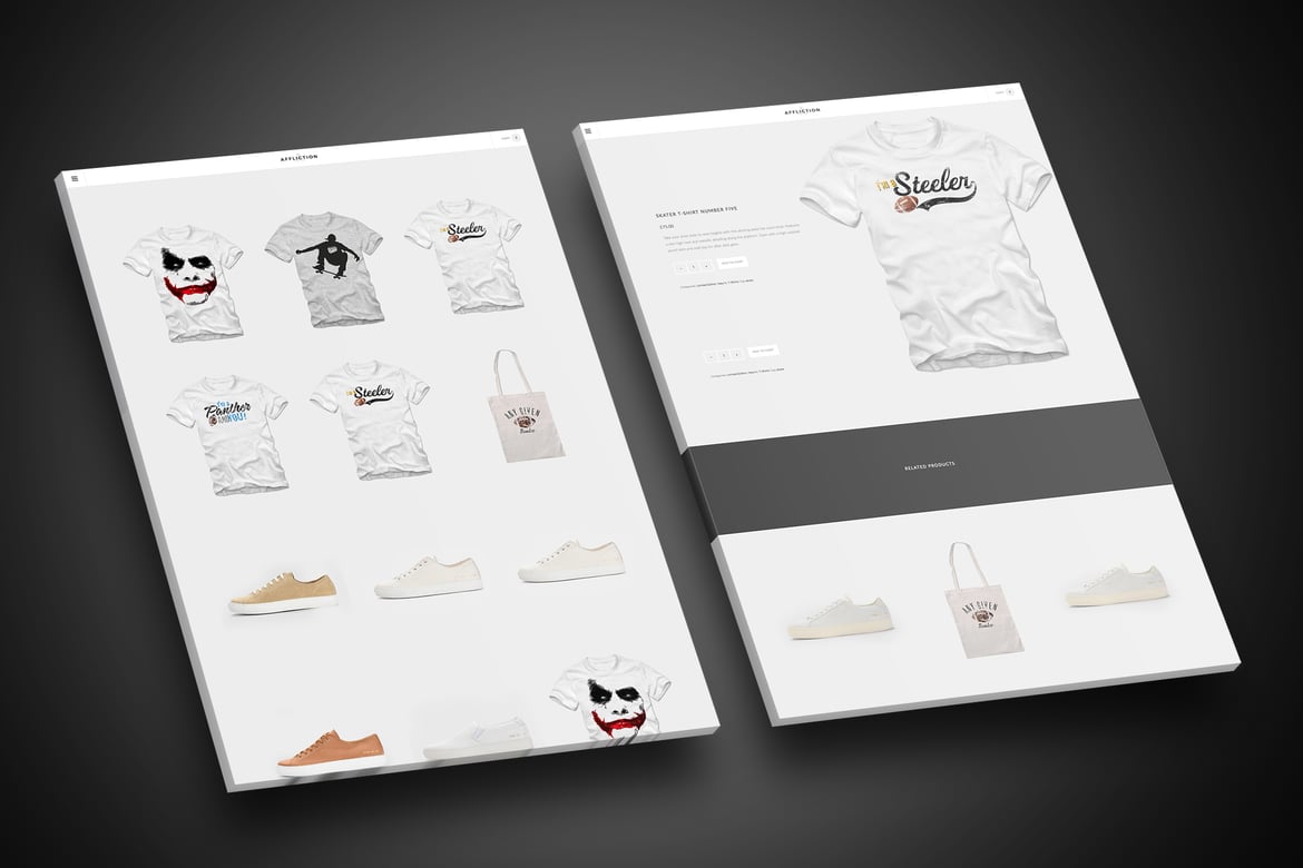 Affliction - Tema WordPress WooCommerce Minimalis Serbaguna
