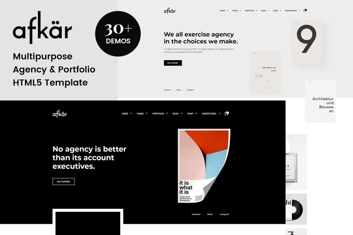 Afkar - Template Website HTML Kreatif dan Serbaguna