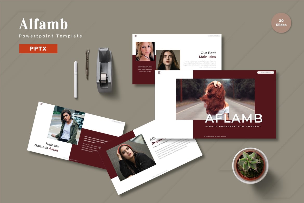 Aflamb - Template Powerpoint yang Memukau
