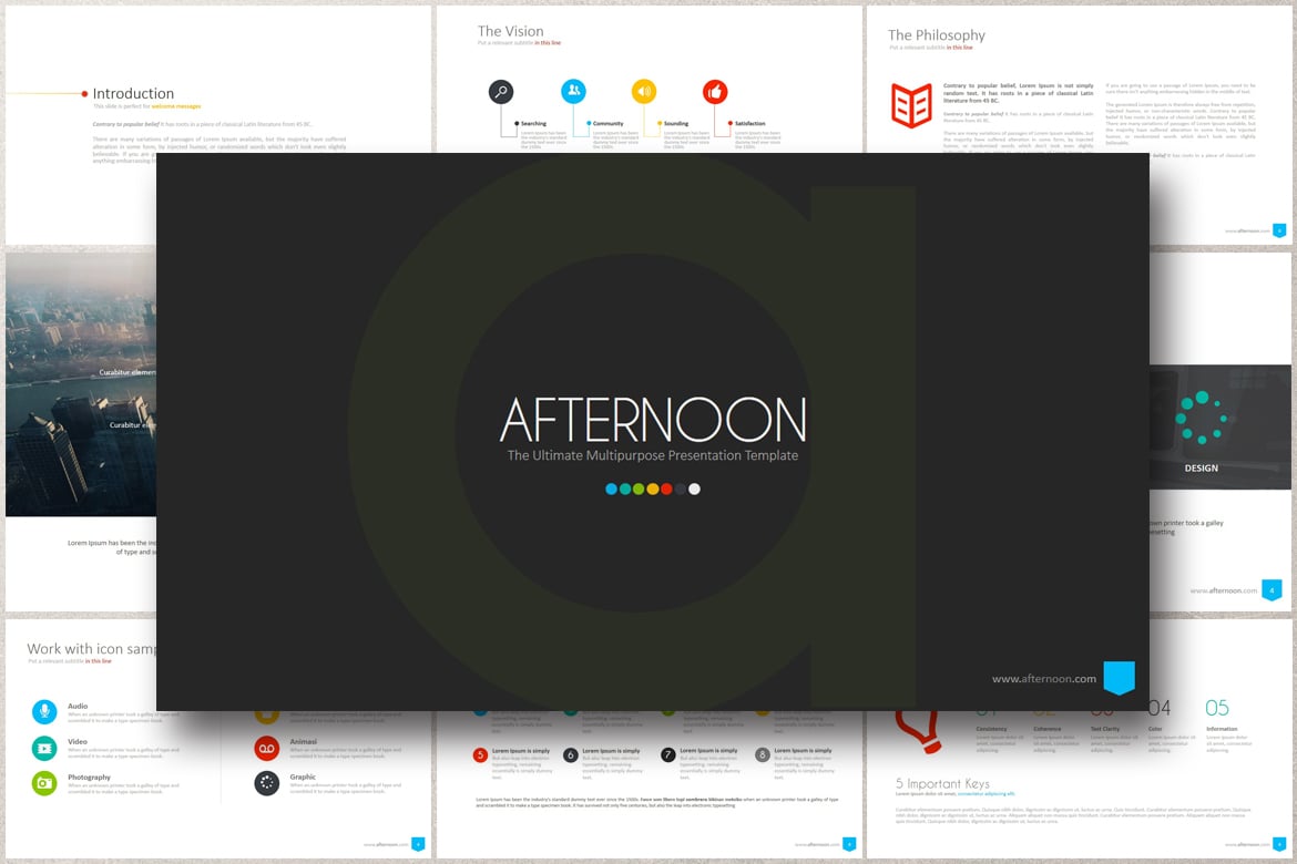 Template PowerPoint Siang yang Kreatif dan Menarik