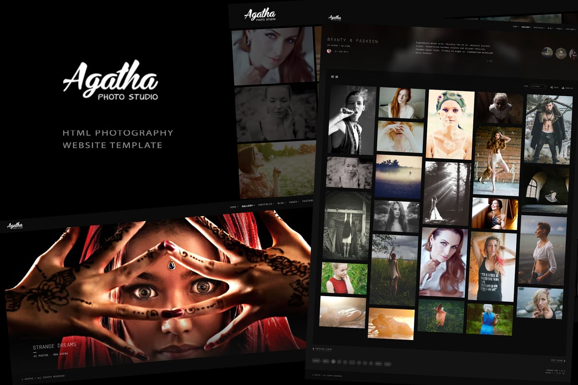 Agatha - Template Website Portofolio Fotografi yang Menawan