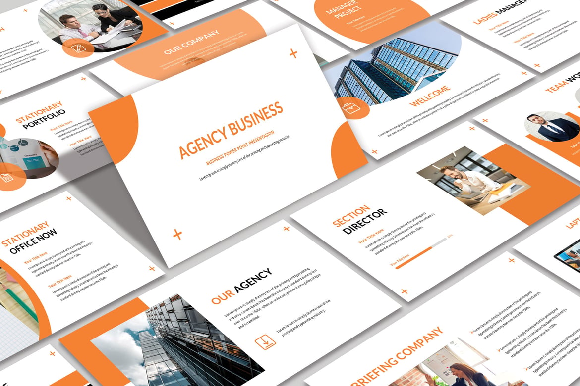 Template Powerpoint AGENCY - Solusi Presentasi Bisnis Modern