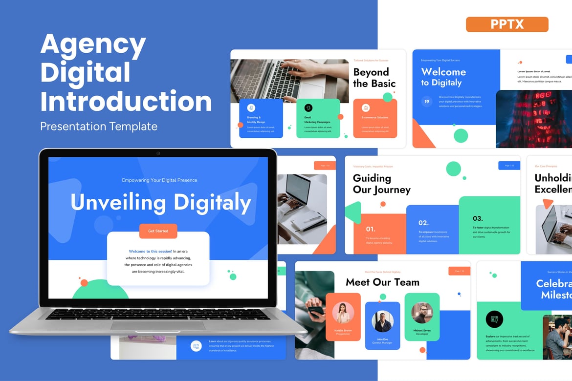 Template Presentasi Digital Agency - Powerpoint Menarik