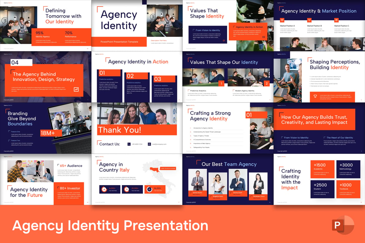 Template Presentasi Identitas Agensi yang Menarik