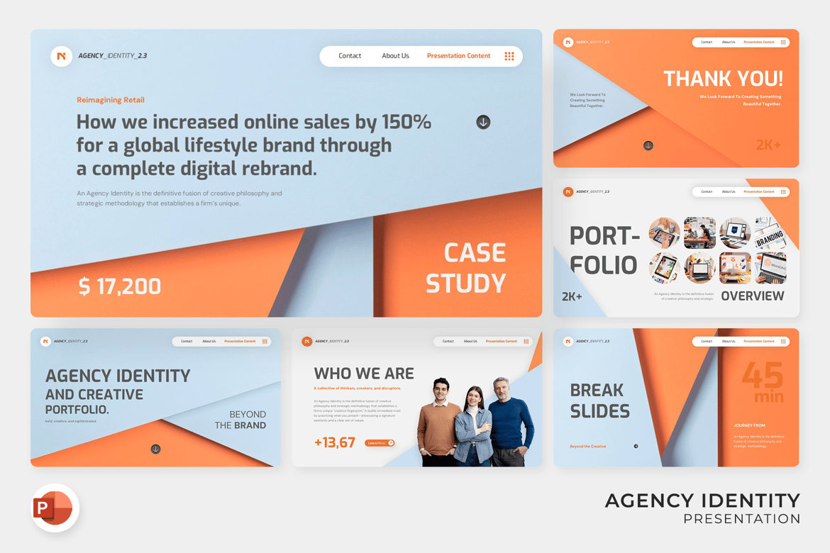 Template Presentasi Identitas Agensi yang Menarik