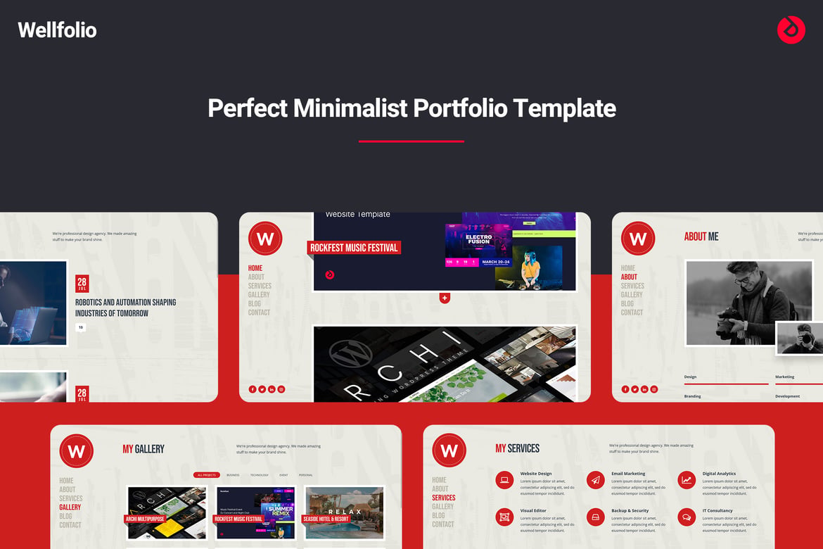 Template Website Portofolio Responsif - Wellfolio