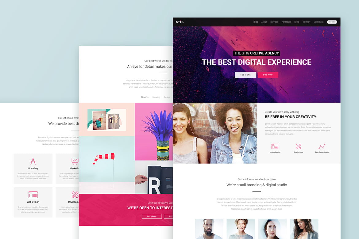 Template Website Portofolio Kreatif untuk Agensi Anda
