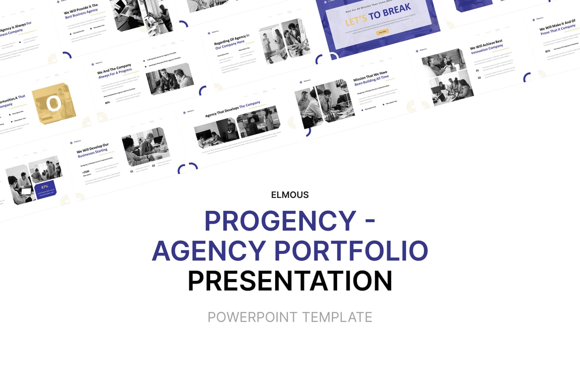 Template Powerpoint Portofolio Agensi Profesional