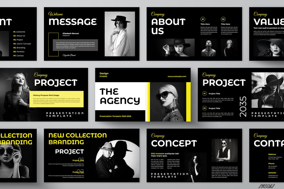Template Presentasi PowerPoint untuk Agensi yang Modern dan Kreatif