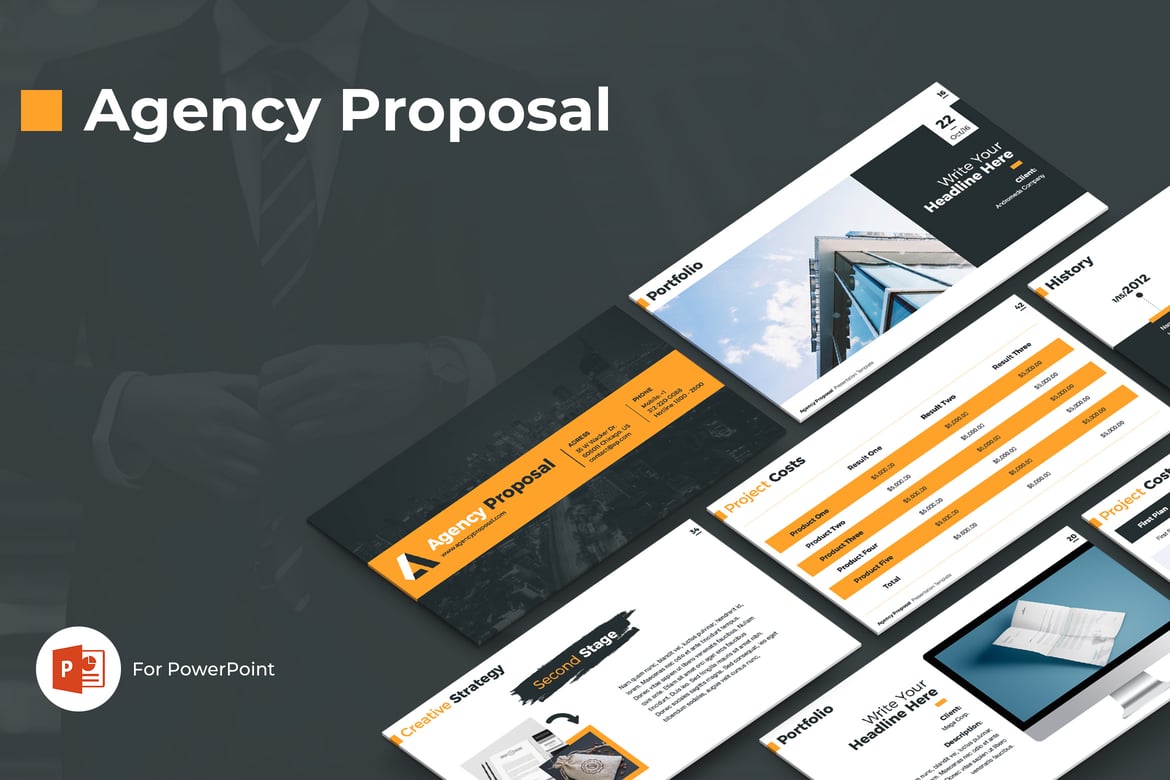 Template Presentasi PowerPoint untuk Proposal Agensi yang Profesional