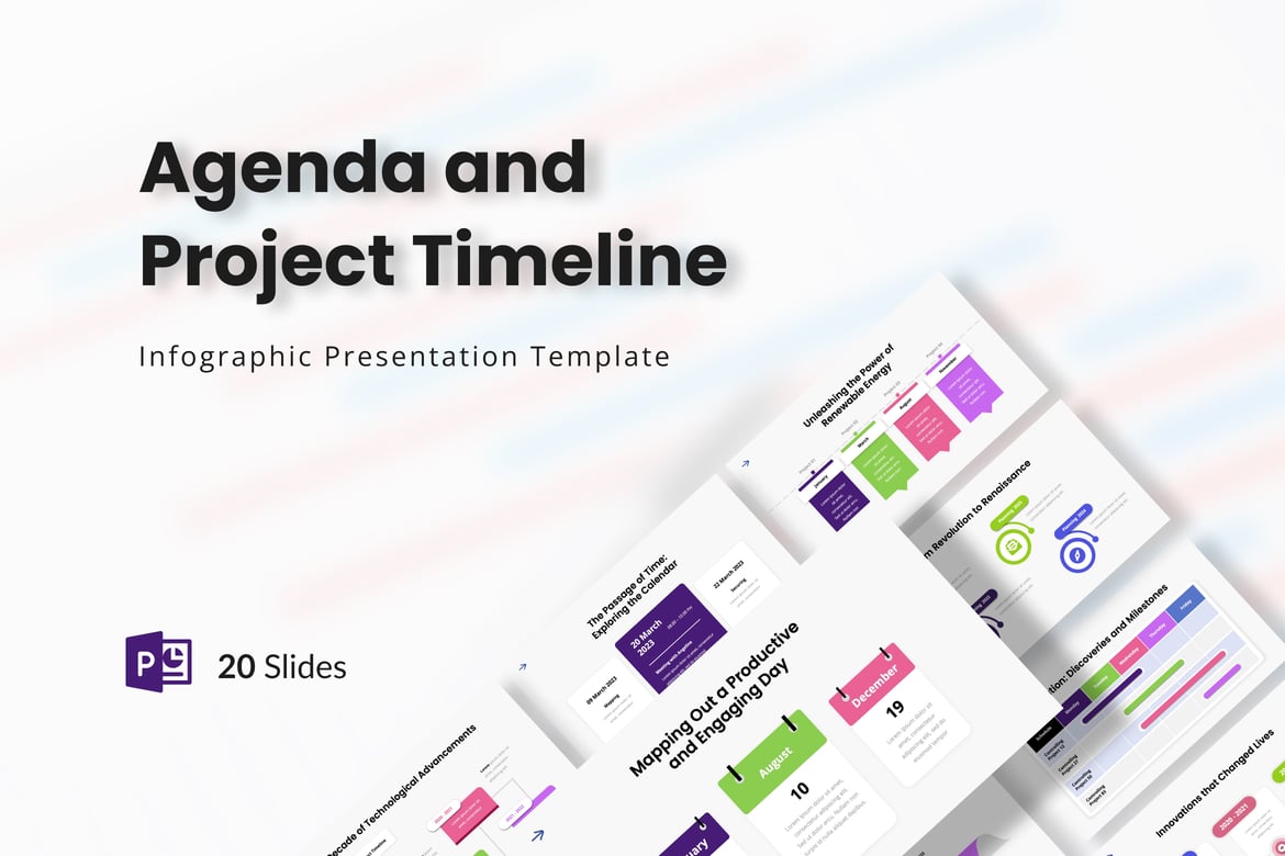 Template Presentasi Agenda & Timeline Proyek yang Menarik